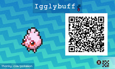 Igglybuff QR Code for Pokémon Sun and Moon QR Scanner