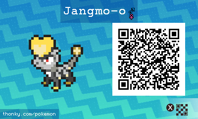 Jangmo-o QR Code for Pokémon Sun and Moon