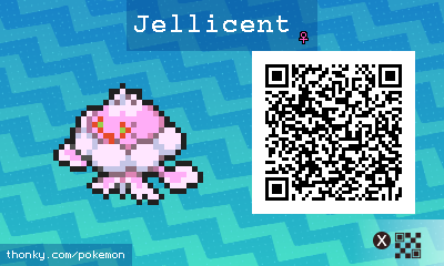 Jellicent ♀ QR Code for Pokémon Sun and Moon QR Scanner