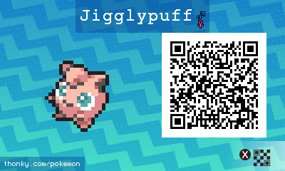 Jigglypuff QR Code for Pokémon Sun and Moon QR Scanner