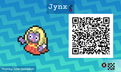 Jynx QR Code for Pokémon Sun and Moon QR Scanner