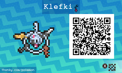 Klefki QR Code for Pokémon Sun and Moon QR Scanner