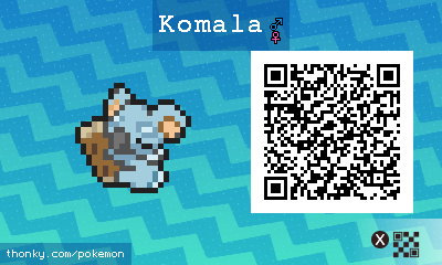 Komala QR Code for Pokémon Sun and Moon QR Scanner