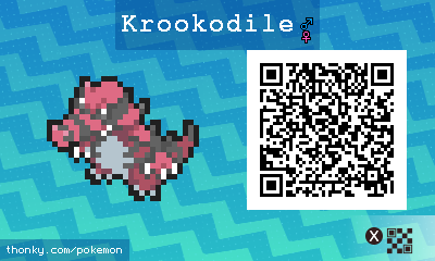 Krookodile QR Code for Pokémon Sun and Moon QR Scanner