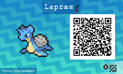 Lapras QR Code for Pokémon Sun and Moon QR Scanner