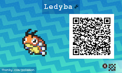 Ledyba ♂ QR Code for Pokémon Sun and Moon