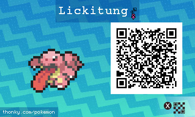 Lickitung QR Code for Pokémon Sun and Moon QR Scanner
