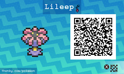 Lileep QR Code for Pokémon Sun and Moon QR Scanner