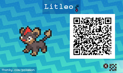 Litleo QR Code for Pokémon Sun and Moon QR Scanner