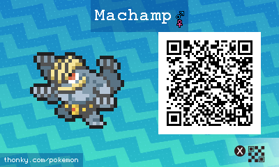 Machamp QR Code for Pokémon Sun and Moon QR Scanner