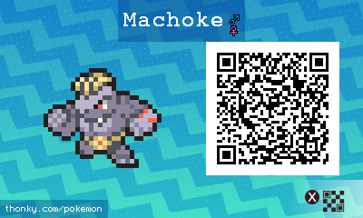 Machoke QR Code for Pokémon Sun and Moon QR Scanner