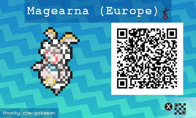 Magearna (Europe) QR Code for Pokémon Sun and Moon QR Scanner