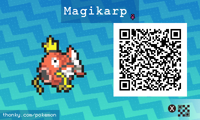 Magikarp ♀ QR Code for Pokémon Sun and Moon QR Scanner