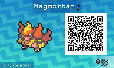Magmortar QR Code for Pokémon Sun and Moon QR Scanner