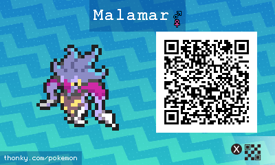 Malamar QR Code for Pokémon Sun and Moon QR Scanner