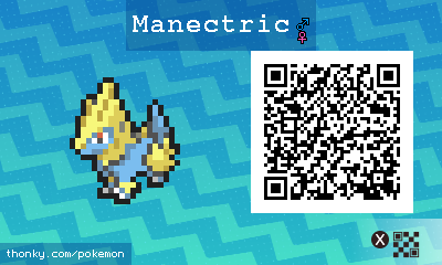 Manectric QR Code for Pokémon Sun and Moon QR Scanner