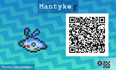 Mantyke QR Code for Pokémon Sun and Moon QR Scanner