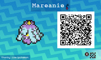 Mareanie QR Code for Pokémon Sun and Moon
