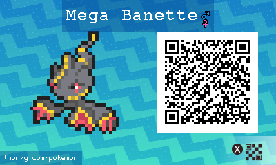 Mega Banette QR Code for Pokémon Sun and Moon QR Scanner