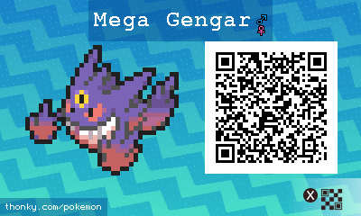 mega-gengar QR Code for Pokémon Sun and Moon