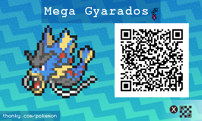 Mega Gyarados QR Code for Pokémon Sun and Moon QR Scanner