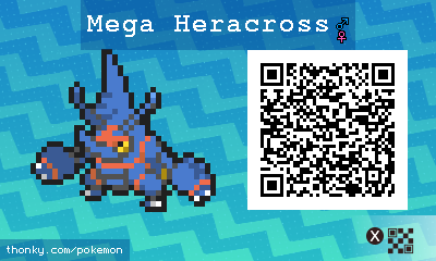 Mega Heracross QR Code for Pokémon Sun and Moon QR Scanner