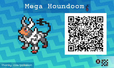 Mega Houndoom QR Code for Pokémon Sun and Moon QR Scanner