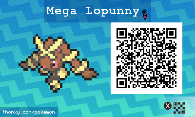 Mega Lopunny QR Code for Pokémon Sun and Moon QR Scanner