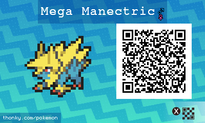 Mega Manectric QR Code for Pokémon Sun and Moon QR Scanner