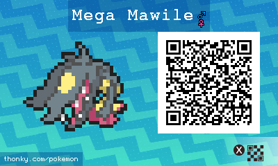 Mega Mawile QR Code for Pokémon Sun and Moon QR Scanner
