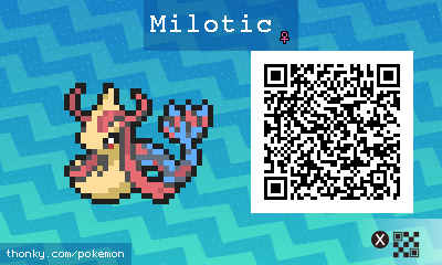 Milotic ♀ QR Code for Pokémon Sun and Moon QR Scanner