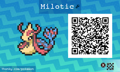 Milotic ♂ QR Code for Pokémon Sun and Moon QR Scanner