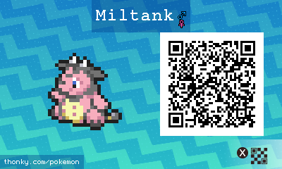 Miltank QR Code for Pokémon Sun and Moon QR Scanner