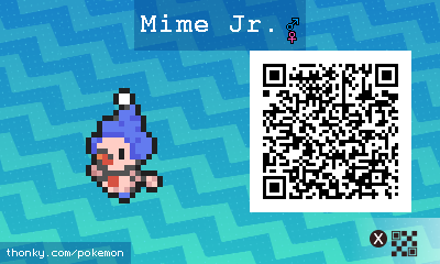 Mime Jr. QR Code for Pokémon Sun and Moon QR Scanner