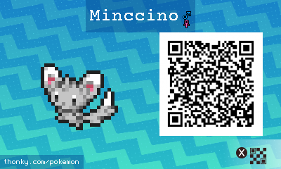 Minccino QR Code for Pokémon Sun and Moon QR Scanner