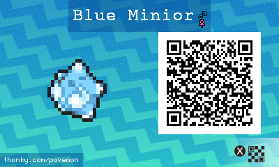 Blue Minior QR Code for Pokémon Sun and Moon QR Scanner