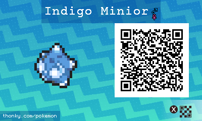 Indigo Minior QR Code for Pokémon Sun and Moon QR Scanner