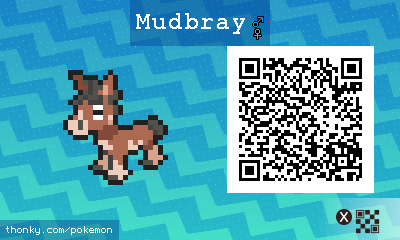Mudbray QR Code for Pokémon Sun and Moon