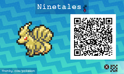 Ninetales QR Code for Pokémon Sun and Moon QR Scanner