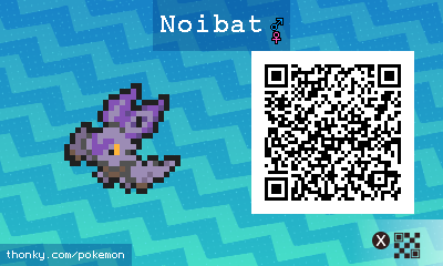 Noibat QR Code for Pokémon Sun and Moon QR Scanner