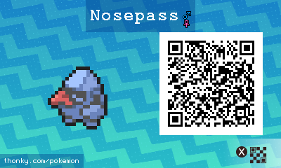 Nosepass QR Code for Pokémon Sun and Moon