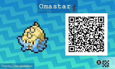 Omastar QR Code for Pokémon Sun and Moon QR Scanner