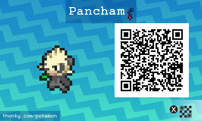 Pancham QR Code for Pokémon Sun and Moon QR Scanner