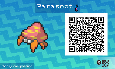 Parasect QR Code for Pokémon Sun and Moon QR Scanner
