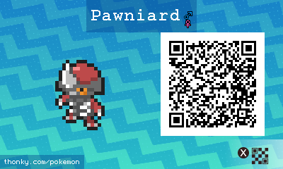 Pawniard QR Code for Pokémon Sun and Moon QR Scanner