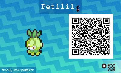 Petilil QR Code for Pokémon Sun and Moon QR Scanner