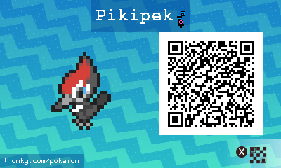 Pikipek QR Code for Pokémon Sun and Moon QR Scanner