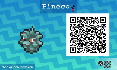 Pineco QR Code for Pokémon Sun and Moon QR Scanner