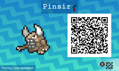 Pinsir QR Code for Pokémon Sun and Moon QR Scanner