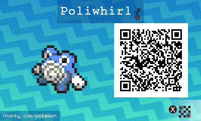 Poliwhirl QR Code for Pokémon Sun and Moon